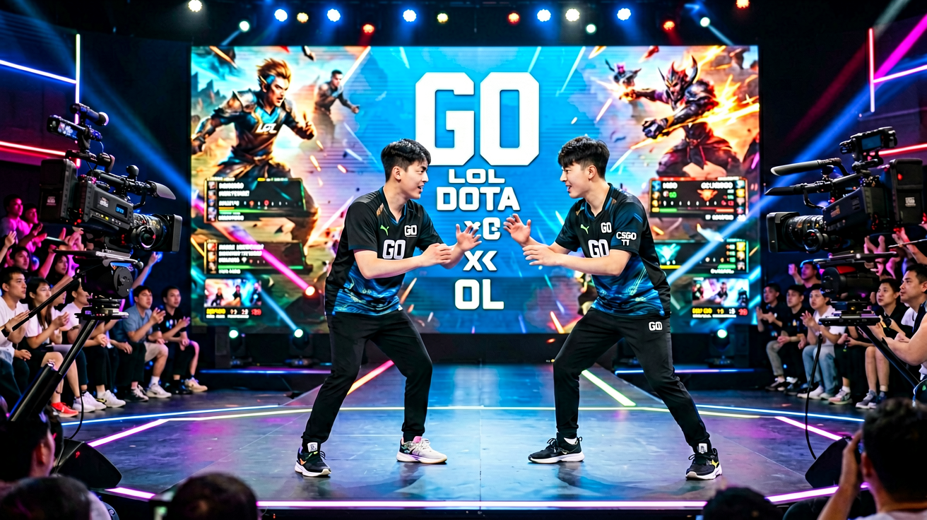 CS:GO职业选手在电竞舞台上进行战术对抗
